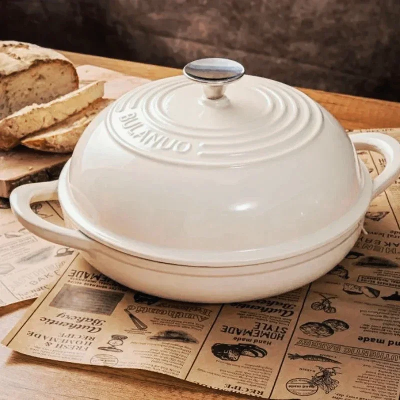 Dutch Oven Enamel - 11 İnç Kırmızı Emaye Kaplı Dökme