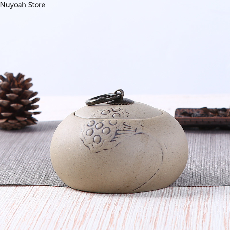 Tagine Clay Pot - Çay Caddy seramik mor kil taş