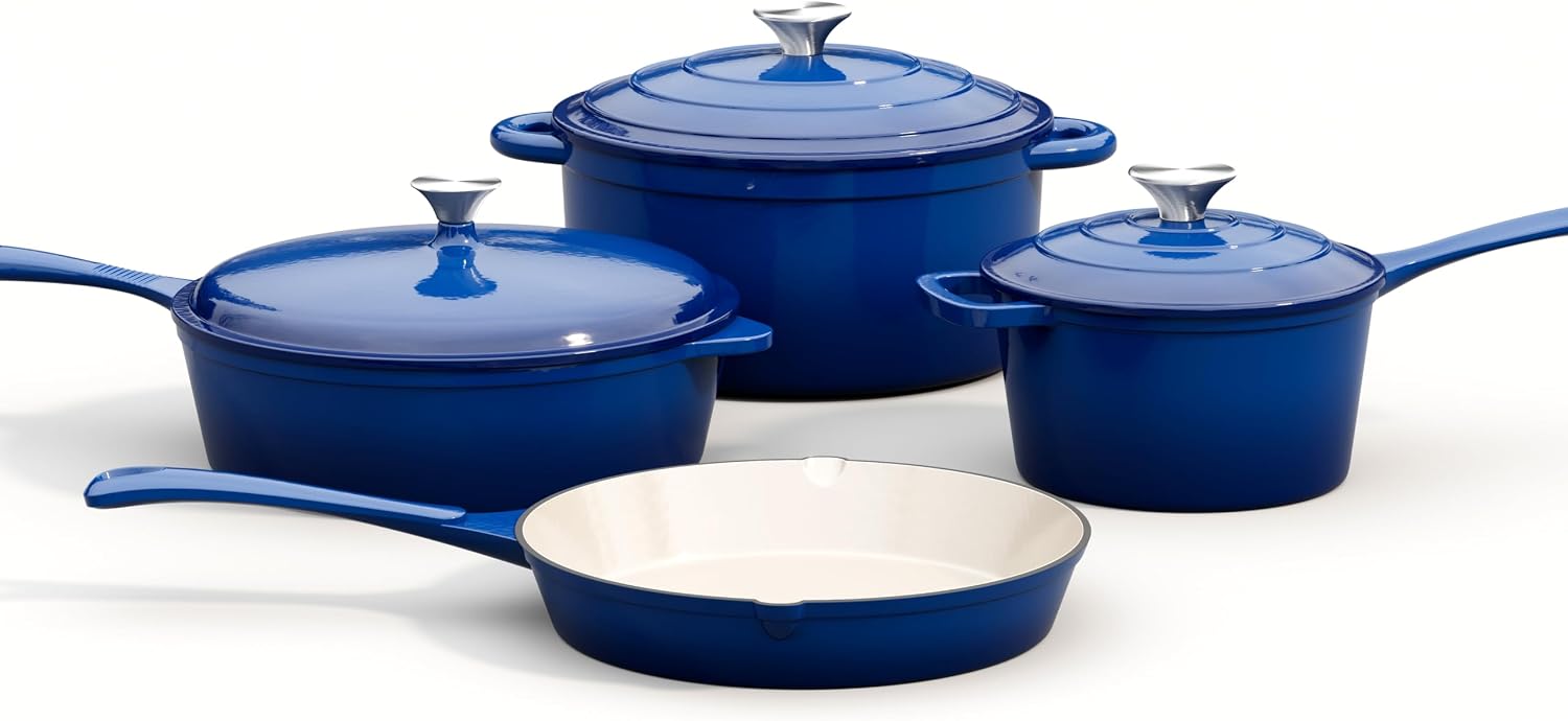 Dutch Oven Enamel - 7 Parça Emaye Kaplı Dökme Demir