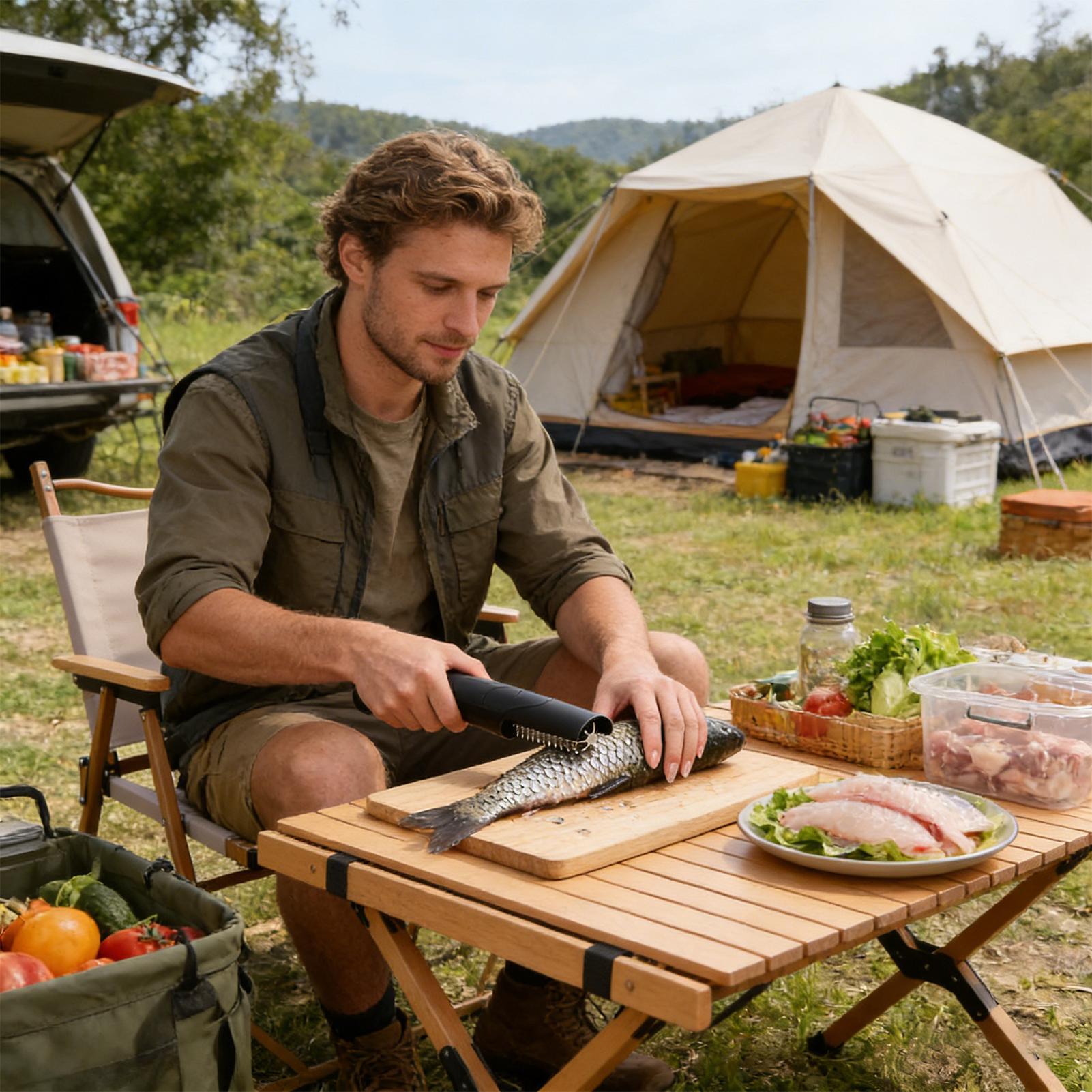 Home Cooking Restaurants - Balık Pulları Temizleyici Kablosuz El Tipi