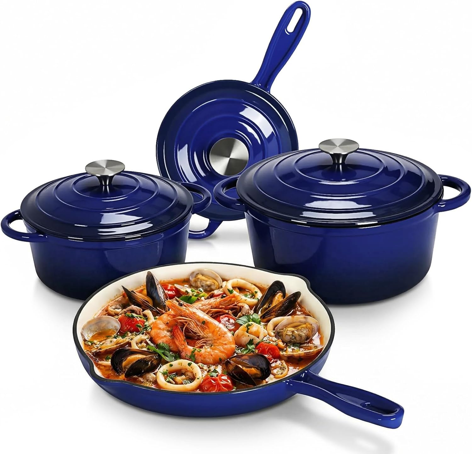 Dutch Oven Enamel - Yapışmaz Emaye Kaplı Dökme Demir Tencere