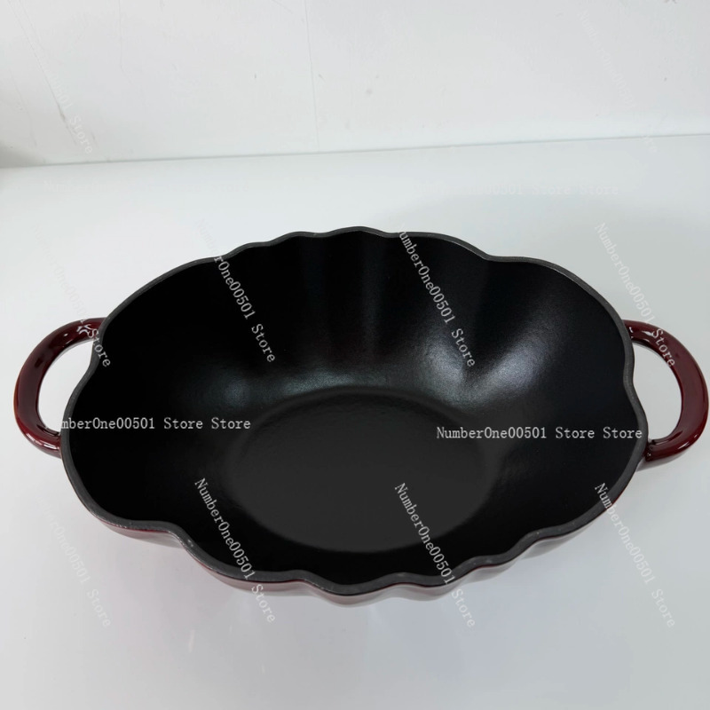 Dutch Oven Enamel - Domates Kabak Desenli Dökme Demir Emaye