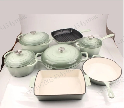 Dutch Oven Enamel - 7 Parça Emaye Kaplı Dökme Demir
