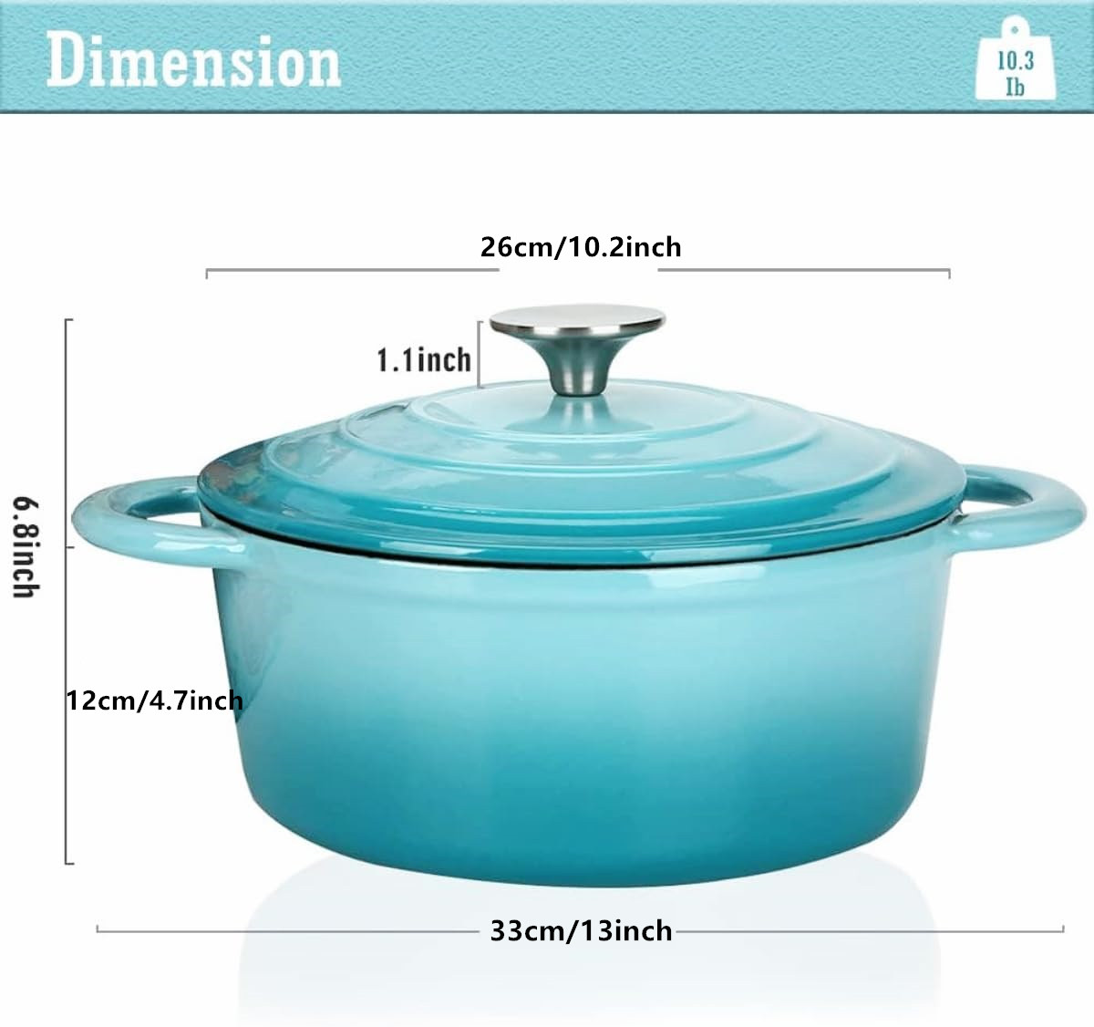 26 cm Emaye Dökme Demir Hollan - Dutch Oven Enamel incelemesi ve fiyatı