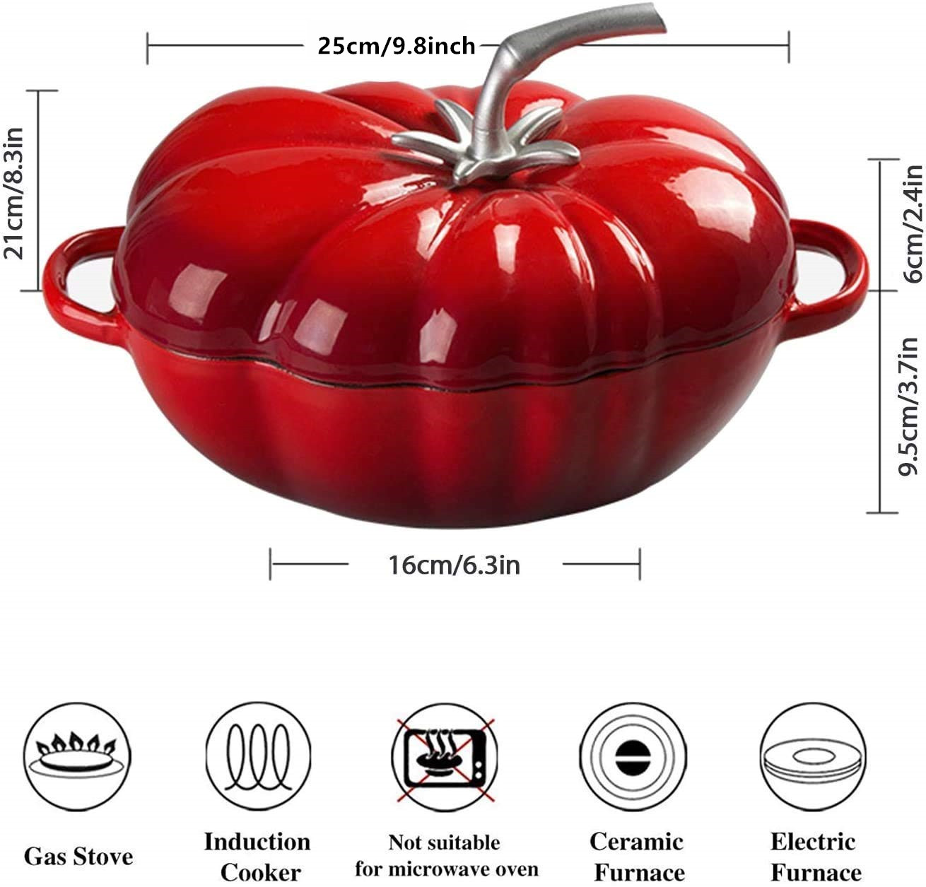 25 cm Domates Emaye Dökme Demi - Dutch Oven Enamel incelemesi ve fiyatı