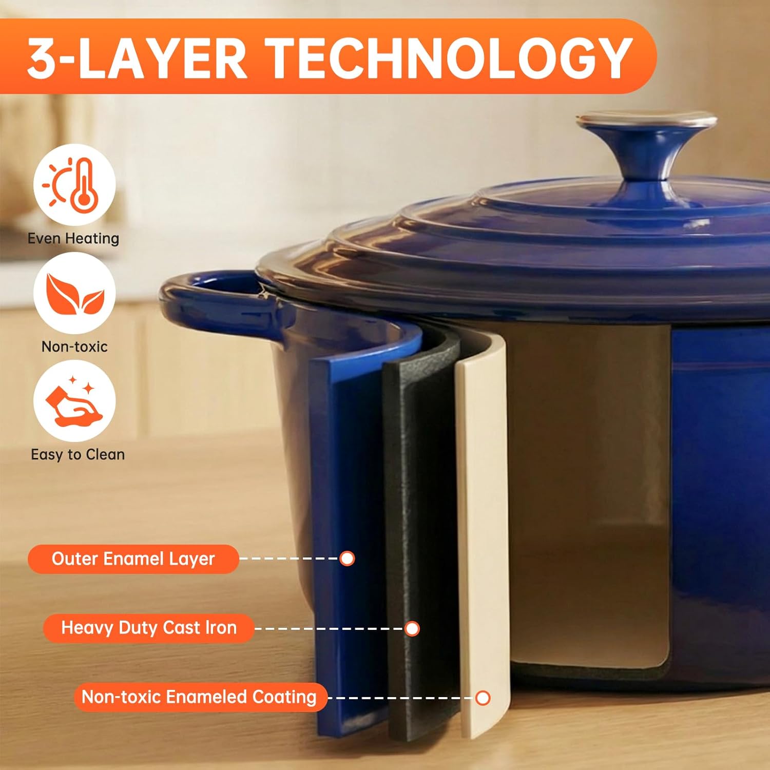 Yapışmaz Emaye Kaplı Dökme Dem - Dutch Oven Enamel incelemesi ve fiyatı