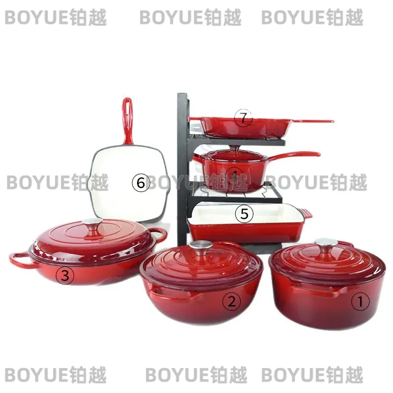 7 Parça Dökme Demir Emaye Tenc - Dutch Oven Enamel incelemesi ve fiyatı